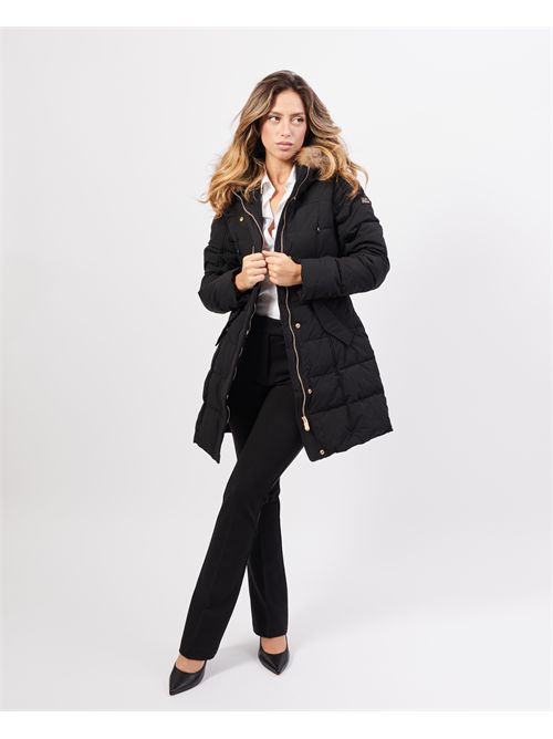 Yes Zee long quilted jacket with hood YES ZEE | O004-NT000801